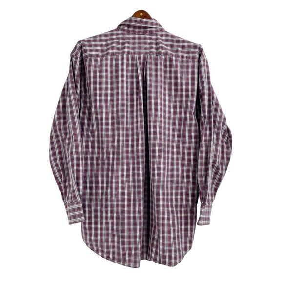 Tommy Hilfiger Red Plaid Button Down Shirt Mens Size Large 100% Cotton Preppy - Picture 2 of 6